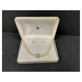 Faux Pearl Earrings & Necklace