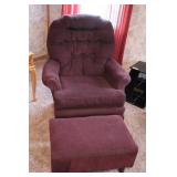 Upholstered Chair w/ Ottoman