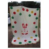 Vintage Chenille Clown Bedspread