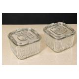 Vintage Federal Glass Refrigerator Storage Dishes