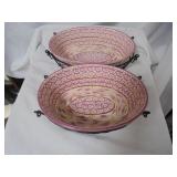 Set of Casserole Dishes in metal carrier