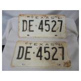 Vintage License Plates, Set