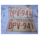 Vintage License Plates, Set