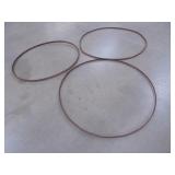 Set of 3 Metal Wagon Wheel Rims