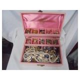 Jewelry box full of costume jewelry