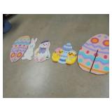 Easter Wooden Yard Decor, Set of 5