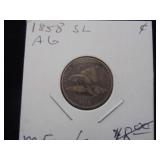 1858 Flying Eagle cent
