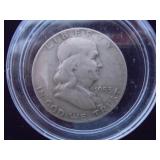 1953 "D" Franklin half dollar