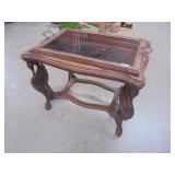 Ornate Carved Wood Occassional table