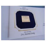 22k 24¢ Inverted Jenny gold stamp