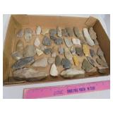 Flat of chipped arrowheads, unknown origin