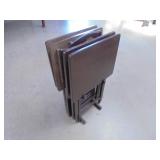 Wooden TV Trays with rack