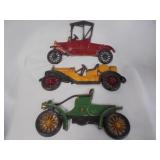 Vintage Metal Car wall hangings, Set 3
