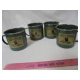 Set of 4 Field & Stream metal mugs