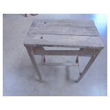 Metal Table with wood plank top