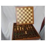 Wood chess / checker set