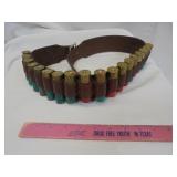 Leather shotshell belt w/misc shells