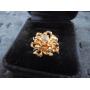 14K Gold flower ring with diamond