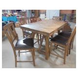 Bar Heighth Wood Dining Room Set