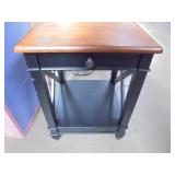 Wood End Tablen with Drawer