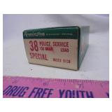 Remington 38 special ammo, 50 rounds