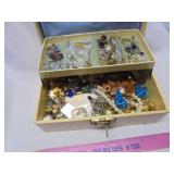 Jewlery box with misc costume jewlery