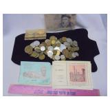 Lot of misc foreign currency & tokens