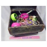 Chest of costume jewlery