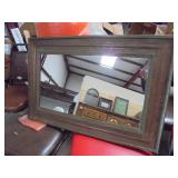 Metal Framed Mirror Wall Hanging 34x22.5"