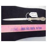 Sterling handled letter opener