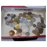 Lot of misc foreign coins & tokens