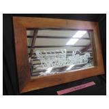 Wood Framed Western Style Mirror