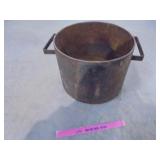 Thick steel handled pot