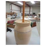 Butter Churn Crock with Lid & Stick