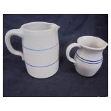 2 Small Crock Pitchers