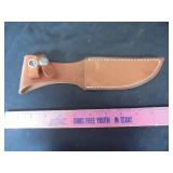 Marbles, leather knife sheath