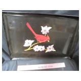 Cardinal serving tray by Couroc (Monterey, Ca.)