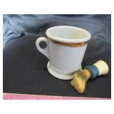 Shaving cup and brush