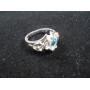 925 marked ring with blue stone