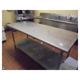 Stainless steel prep table