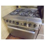 Stainless steel commercial stove