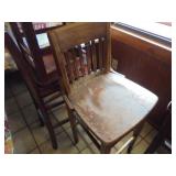 Bar Height Wooden Chair