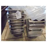 Lot of Stainless Steel containers w/plastic lids