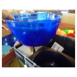 Lot of 3 Blue Anchor Hocking bowls