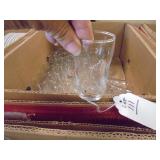 Lot of small juice glasses