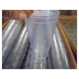 Lot of plastic water glasses