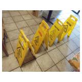 Lot of 4 Wet Floor signs