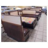 Row of Booth seating with diviider