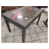 Metal Desk with Flamingo