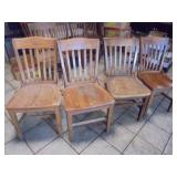 Lot of 4, wood chairs
